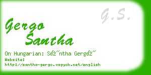 gergo santha business card